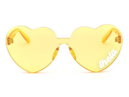 Kappa Alpha Theta Sunglasses — Heart Shaped Sunglasses Printed With KAT Logo Discount