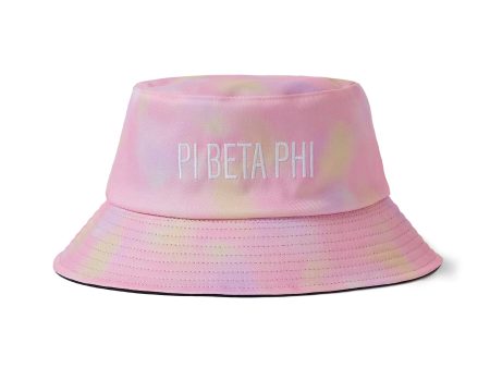 Pi Beta Phi Bucket Hat - Tie Dye Bucket Hat - Embroidered Logo For Discount