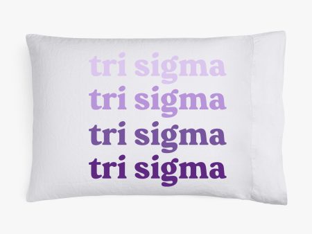 Sigma Sigma Sigma Cotton Pillowcase on Sale