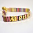 Kappa Kappa Gamma Woven Bracelet, Multi-Color Design Cheap