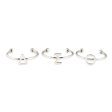 Kappa Kappa Gamma Silver Stacking Ring Set Online now