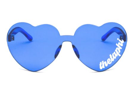 Theta Phi Alpha Sunglasses — Heart Shaped Sunglasses Printed With Sorority Logo For Cheap