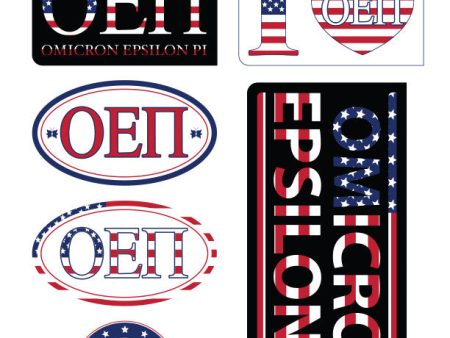 Omicron Epsilon Pi  American Stickers For Cheap