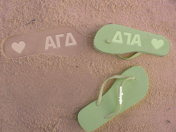 Alpha Gamma Delta Flip Flops, With Greek Letter Cutouts Online