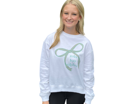 ZETA TAU ALPHA BOW SWEATSHIRT For Discount