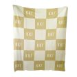 Kappa Kappa Gamma Blanket - Acrylic Knit Checkered Blanket Online