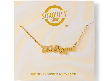 Sigma Sigma Sigma Retro Design Necklace Sale