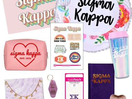 Sigma Kappa Celebrate Sisterhood Sorority Gift Box- 10 unique items Discount