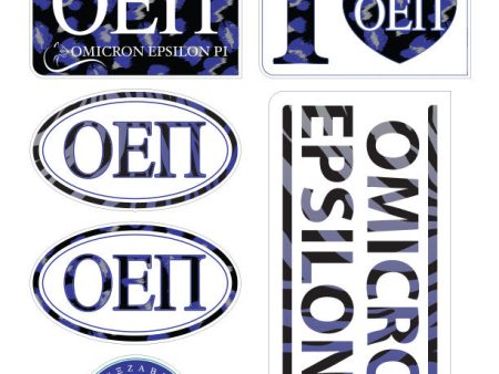 Omicron Epsilon Pi  Animal Print Stickers Supply