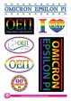 Omicron Epsilon Pi  Pride Stickers Cheap