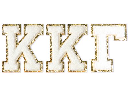 Kappa Kappa Gamma Chenille Stickers - KKG Greek Letter Stickers Supply