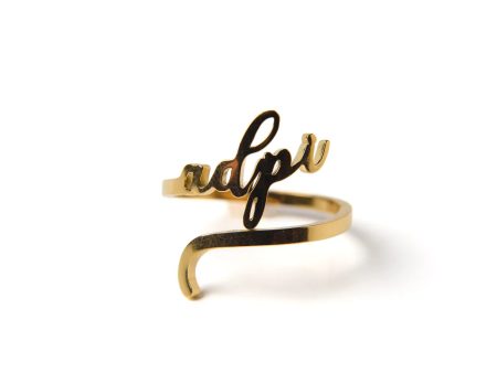 ALPHA DELTA PI ADJUSTABLE WORD RING Online now