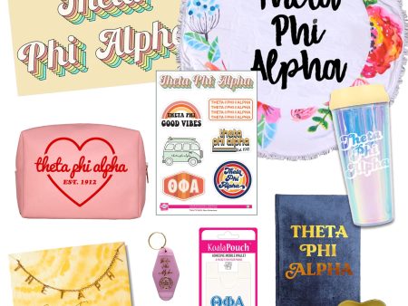 Theta Phi Alpha Celebrate Sisterhood Sorority Gift Box- 10 unique items Online Sale