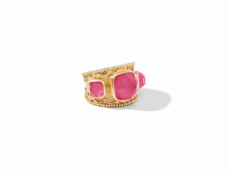 TRIESTE STATEMENT RING IRIDESCENT RASPBERRY SIZE 7 Discount