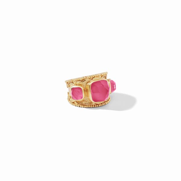 TRIESTE STATEMENT RING IRIDESCENT RASPBERRY SIZE 7 Discount