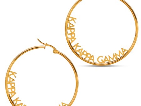 Kappa Kappa Gamma Earrings - Hoop Design Cheap