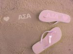 Alpha Sigma Alpha Flip Flops, With Greek Letter Cutouts Online Hot Sale