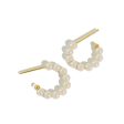 PEARL HOOP STUD EARRINGS Online now