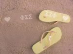 Phi Sigma Sigma Flip Flops, With Greek Letter Cutouts Hot on Sale