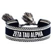 Zeta Tau Alpha Woven Bracelet, Black and White Design For Cheap