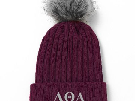 Lambda Theta Alpha Pom Pom Beanie Hat on Sale