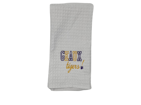 GEAUX TIGERS TOWEL For Sale