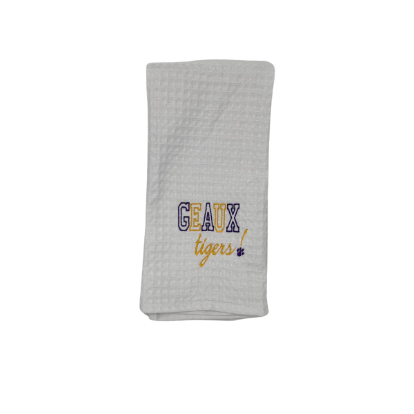 GEAUX TIGERS TOWEL For Sale