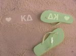 Kappa Delta Flip Flops, With Greek Letter Cutouts Discount