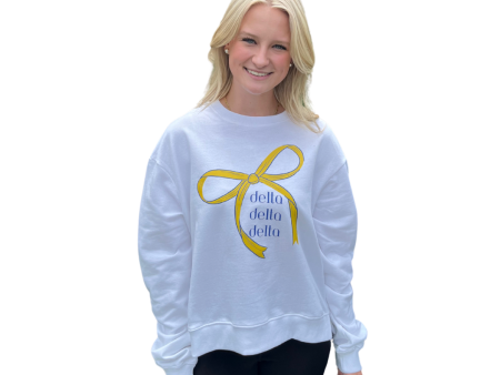 DELTA DELTA DELTA BOW SWEATSHIRT Cheap