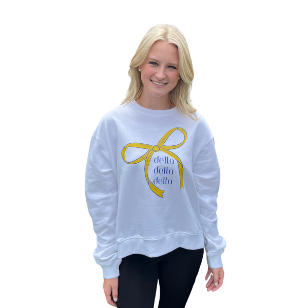 DELTA DELTA DELTA BOW SWEATSHIRT Cheap