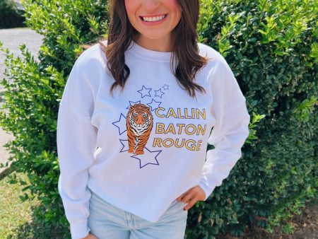 CALLIN BATON ROUGE CROPPED SWEATSHIRT For Sale