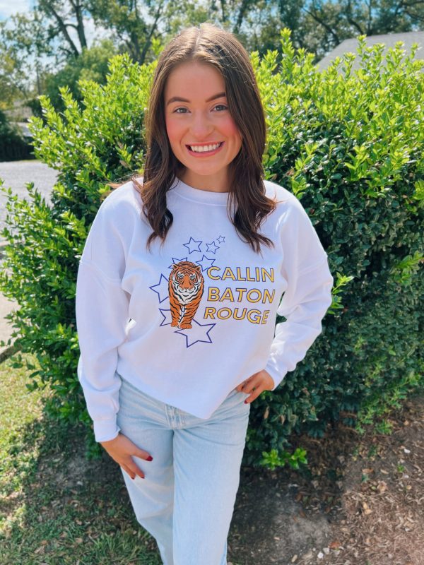 CALLIN BATON ROUGE CROPPED SWEATSHIRT For Sale