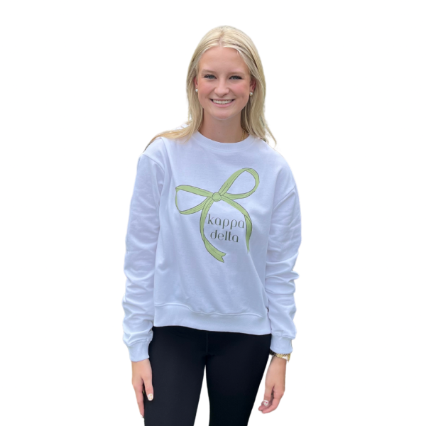 KAPPA DELTA BOW SWEATSHIRT For Cheap