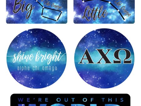 Alpha Chi Omega Galaxy stickers For Discount