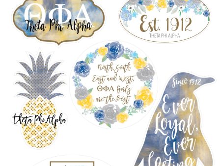 Theta Phi Alpha Water Color stickers For Cheap