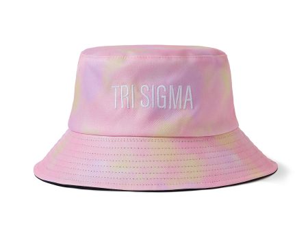 Sigma Sigma Sigma Bucket Hat - Tie Dye - Embroidered Logo Hot on Sale