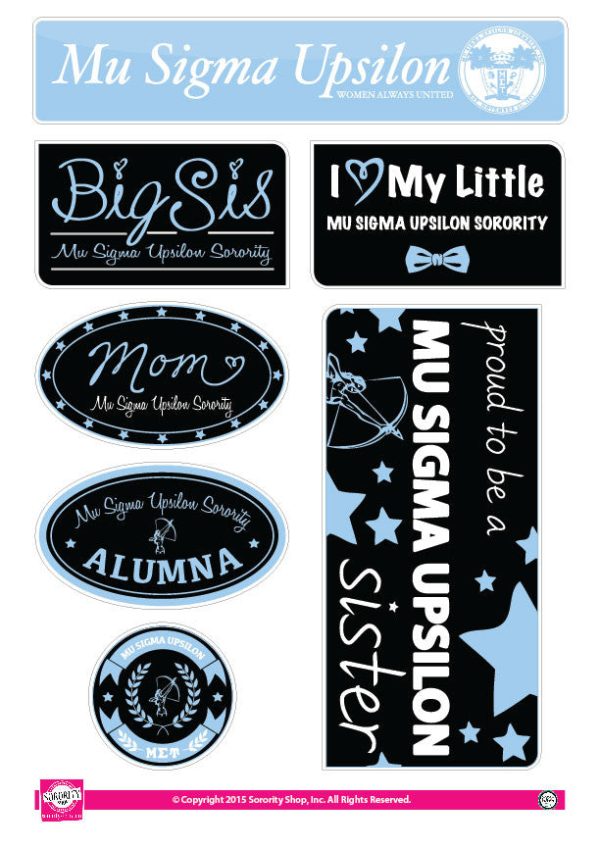 Mu Sigma Upsilon  Family Stickers For Sale