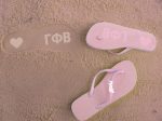 Gamma Phi Beta Flip Flops, With Greek Letter Cutouts Online Sale