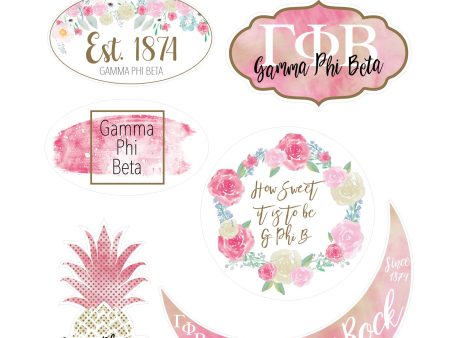 Gamma Phi Beta Water Color stickers Cheap