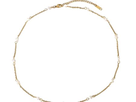 FRESHWATER PEARL STATION NECKLACE Hot on Sale