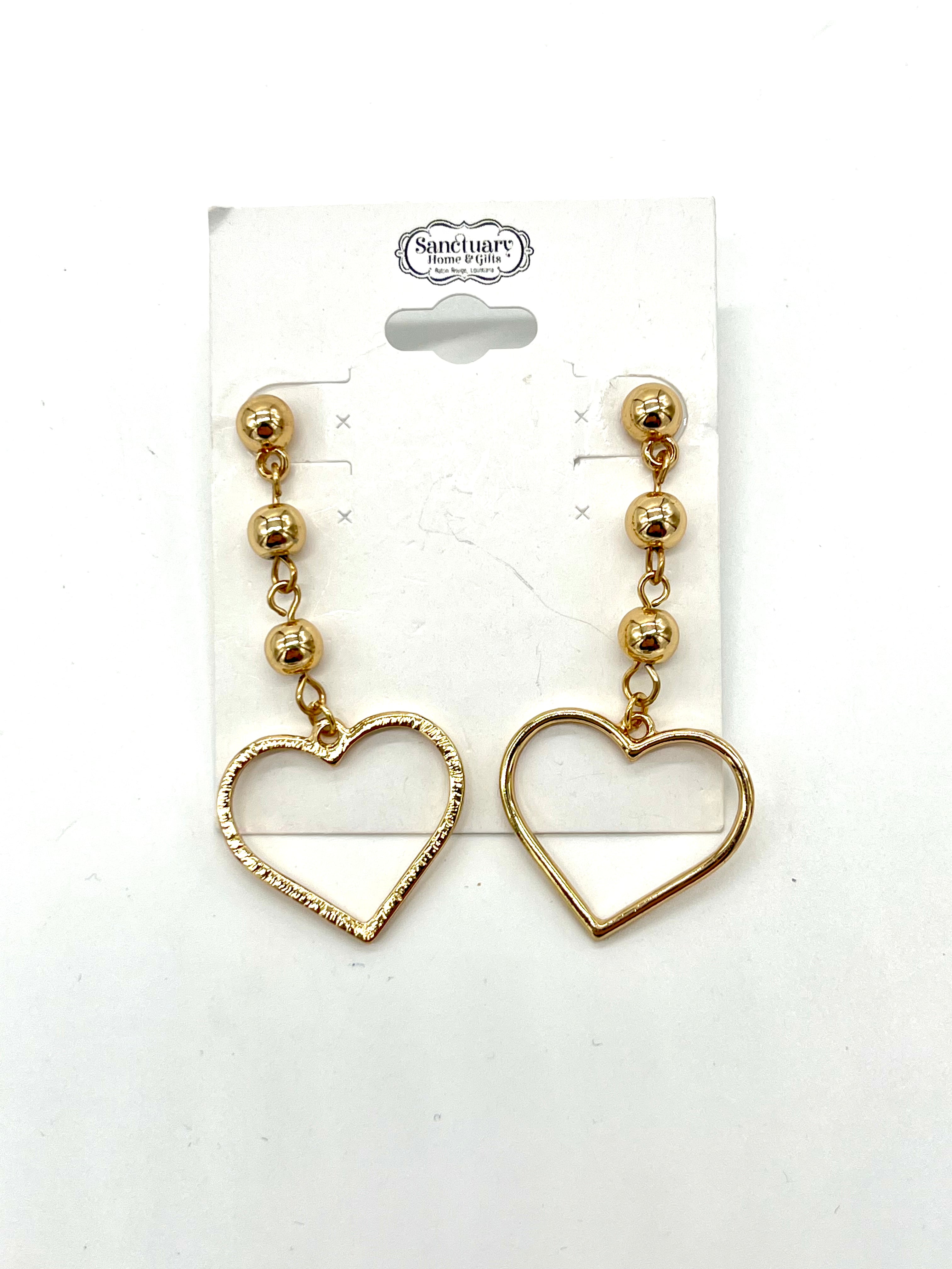 3 BALL HEART EARRING Online now