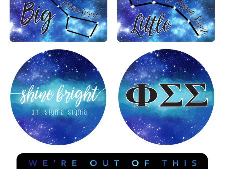 Phi Sigma Sigma Galaxy Stickers For Discount