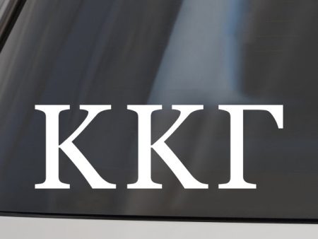 Kappa Kappa Gamma Car Decal Sticker- Greek Letters Design on Sale