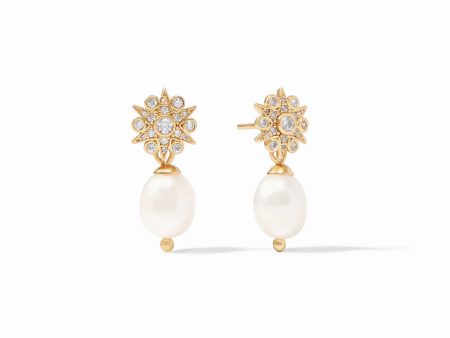 CELESTE DEMI PEARL DROP EARRING GOLD PEARL Supply