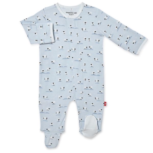 BLUE BAA BAA MAGNETIC BABY FOOTIE Online now