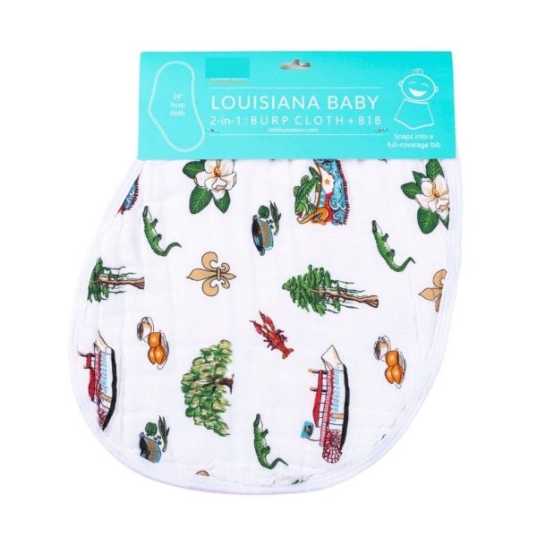 2 IN 1 LOUISIANA BABY BURP AND BIB CLOTH Fashion