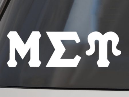 Mu Sigma Upsilon Car Decal Sticker- Greek Letters Design For Discount