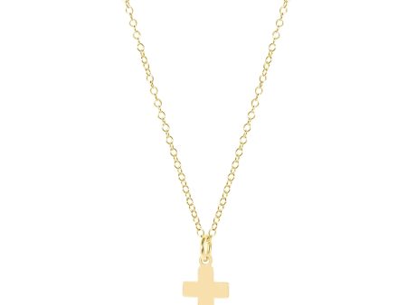 16IN NECKLACE GOLD SIGNATURE GOLD CROSS Hot on Sale