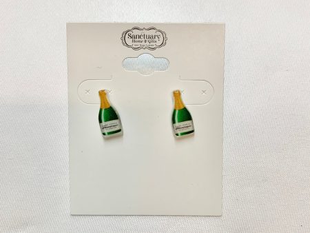 CHAMPAGNE BOTTLE EARRING Online now