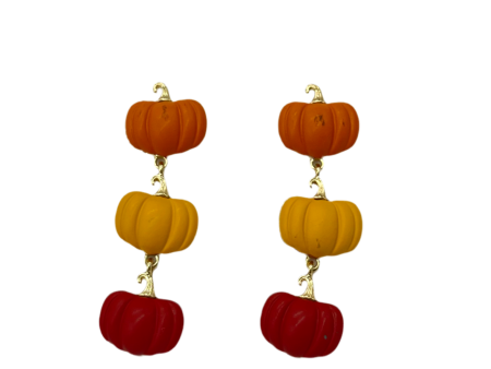 3 PUMPKIN DANGLE EARRING For Cheap